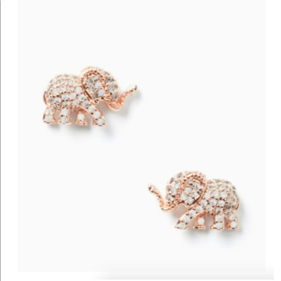 NEW Kate Spade Pave Elephant Stud Earrings
